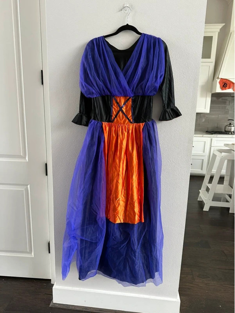 Witch costume purple black orange